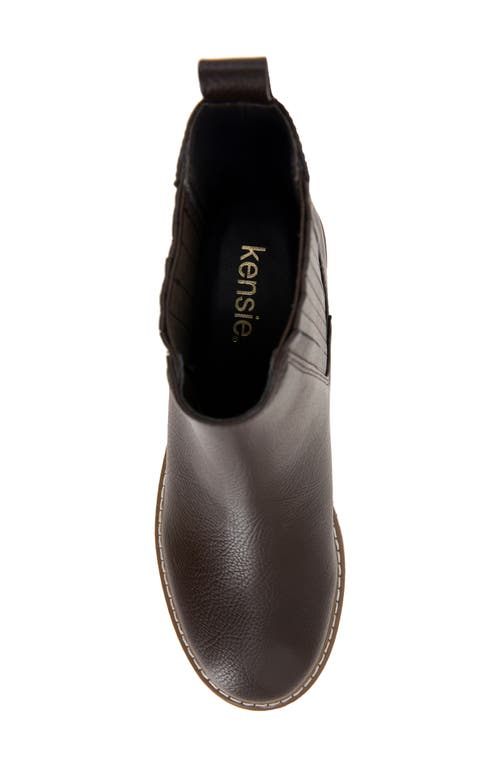 Kensie Koda Lug Sole Chelsea Boot In Brown