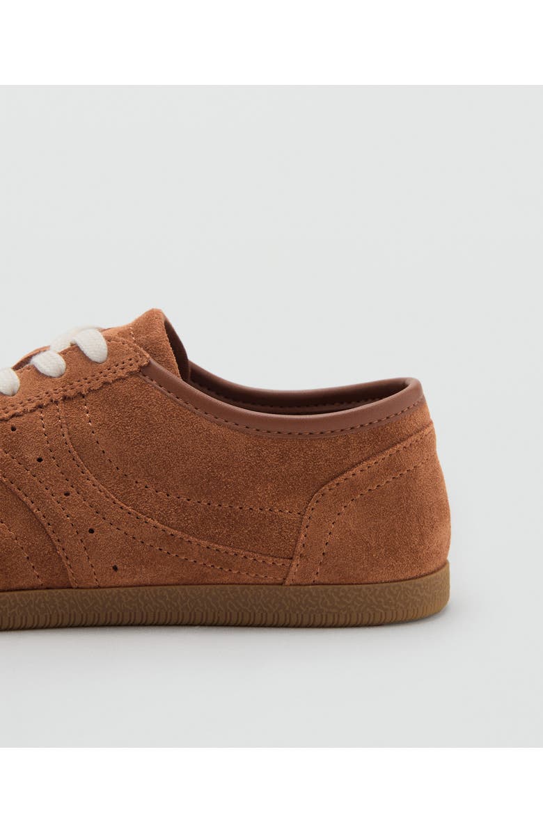 MANGO Suede Sneaker, Alternate, color, Medium Brown