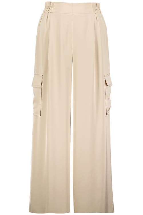 Bishop + Young Pull-on Satin Cargo Pant In Neutral