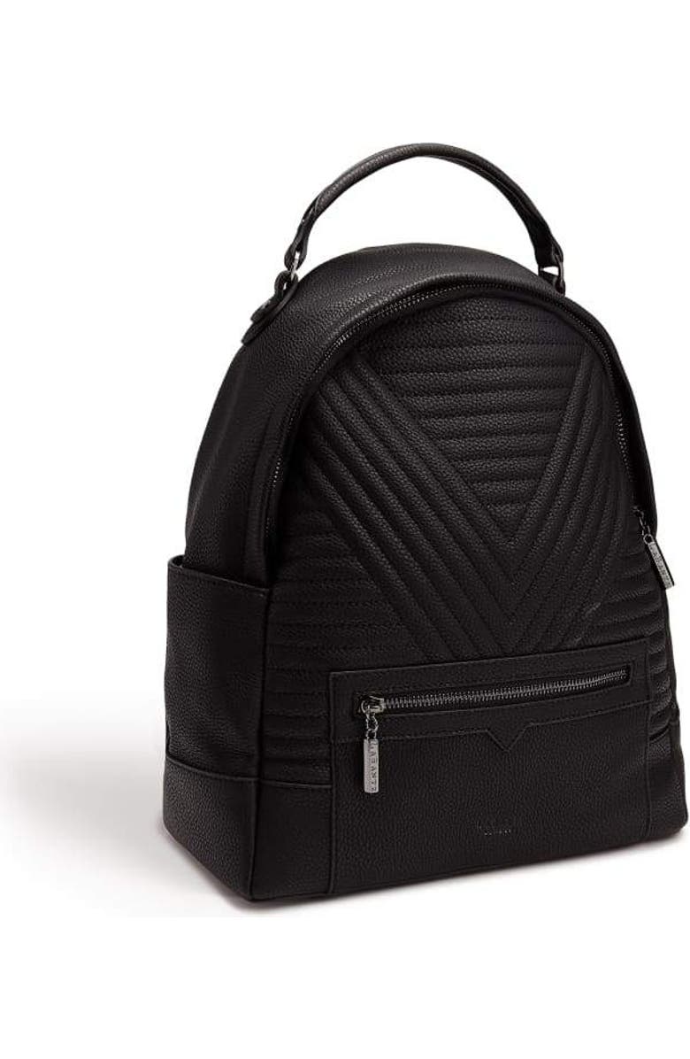 LaBante London Camberwell Quilted Vegan Backpack, Alternate, color, Black