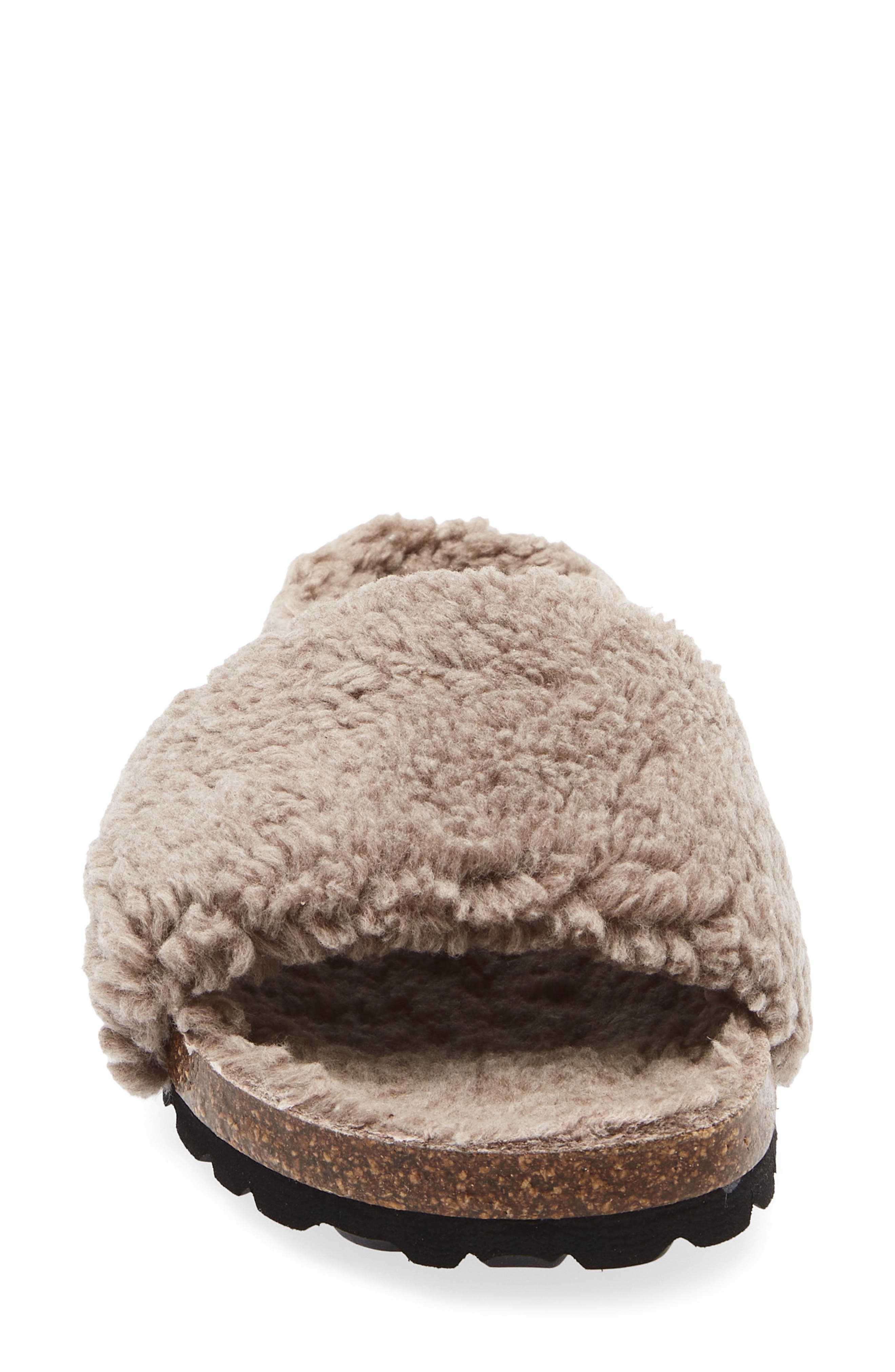 Cordani Mylie Faux Fur Slide Sandal, Alternate, color, Moon