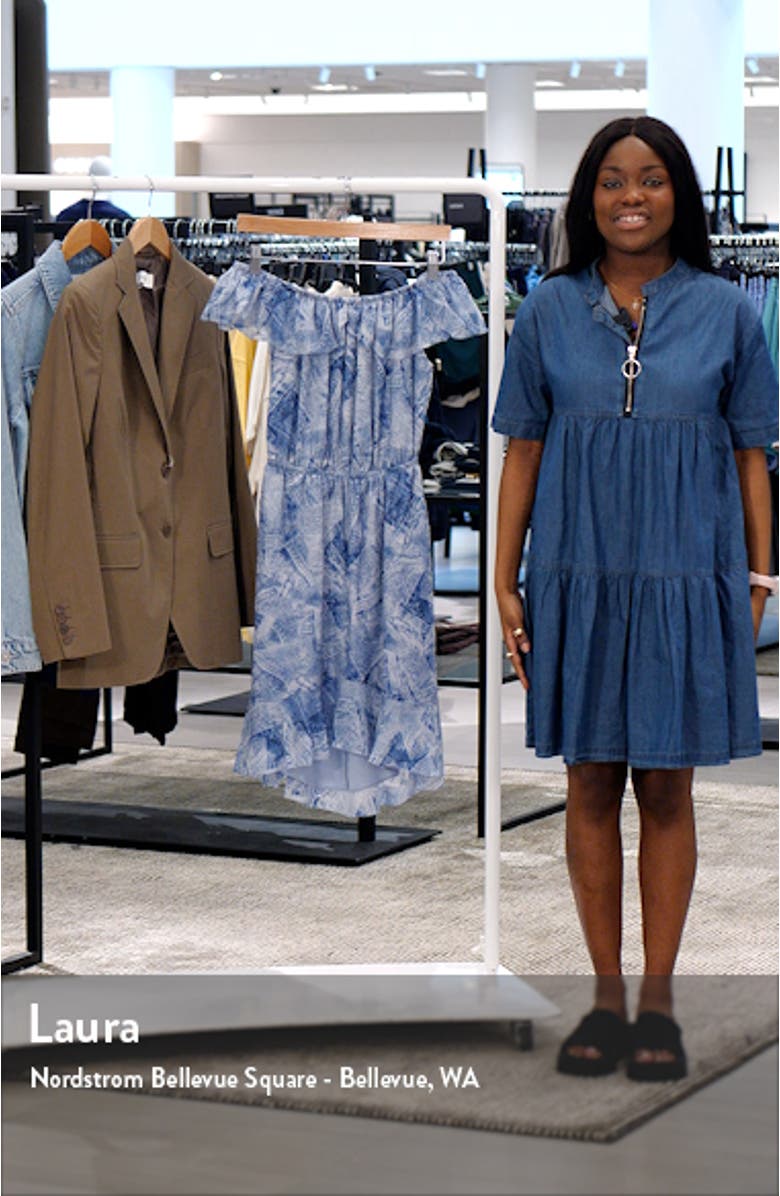 Leonie Off the Shoulder Silk Dress, sales video thumbnail