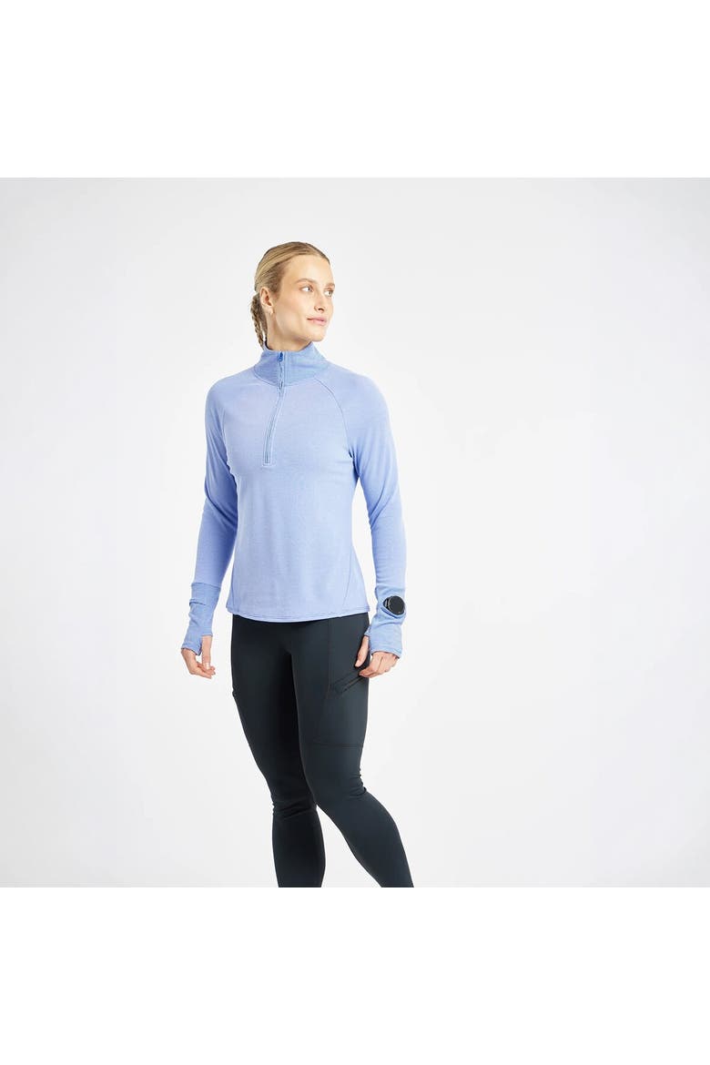 Flyout Wool 1/2-Zip Top - Women's, Alternate, color, Blue Rapids