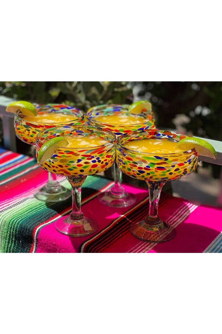 Confetti Rock Margarita Glasses - Set of 4, Alternate, color, Confetti