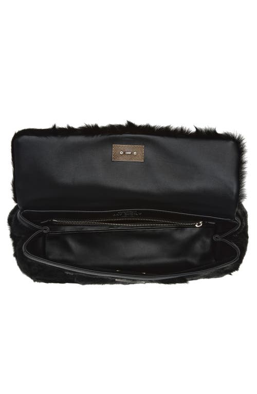Dolce & Gabbana Dolce&gabbana My Sicily East/west Genuine Calf Hair Top Handle Bag In Black