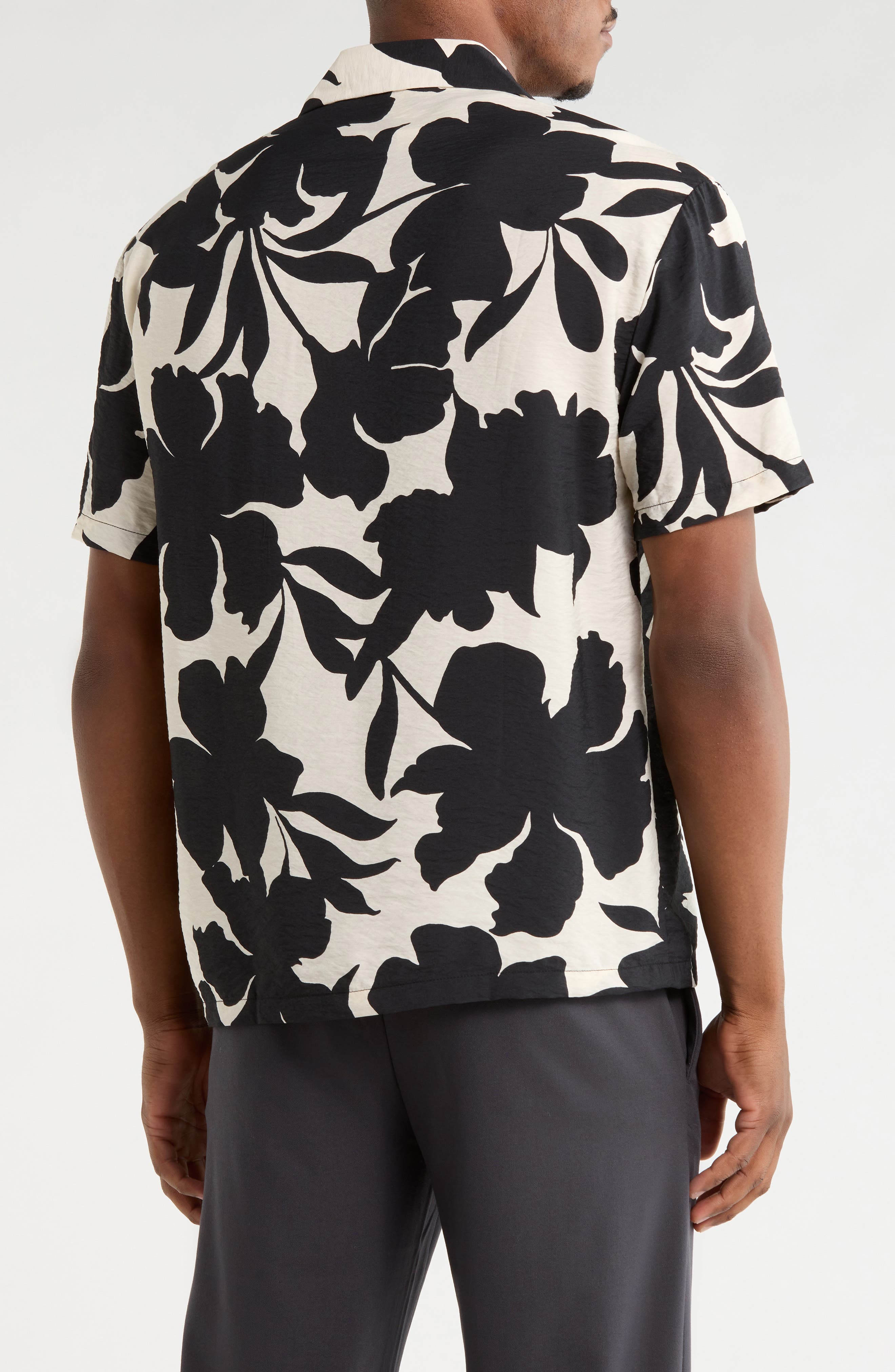 Floral Crinkled Camp Shirt - image 2