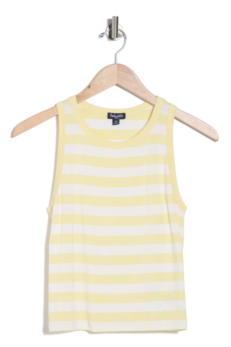 Lulu Stripe Tank, Alternate, color, WHITE/ BUTTERCUP