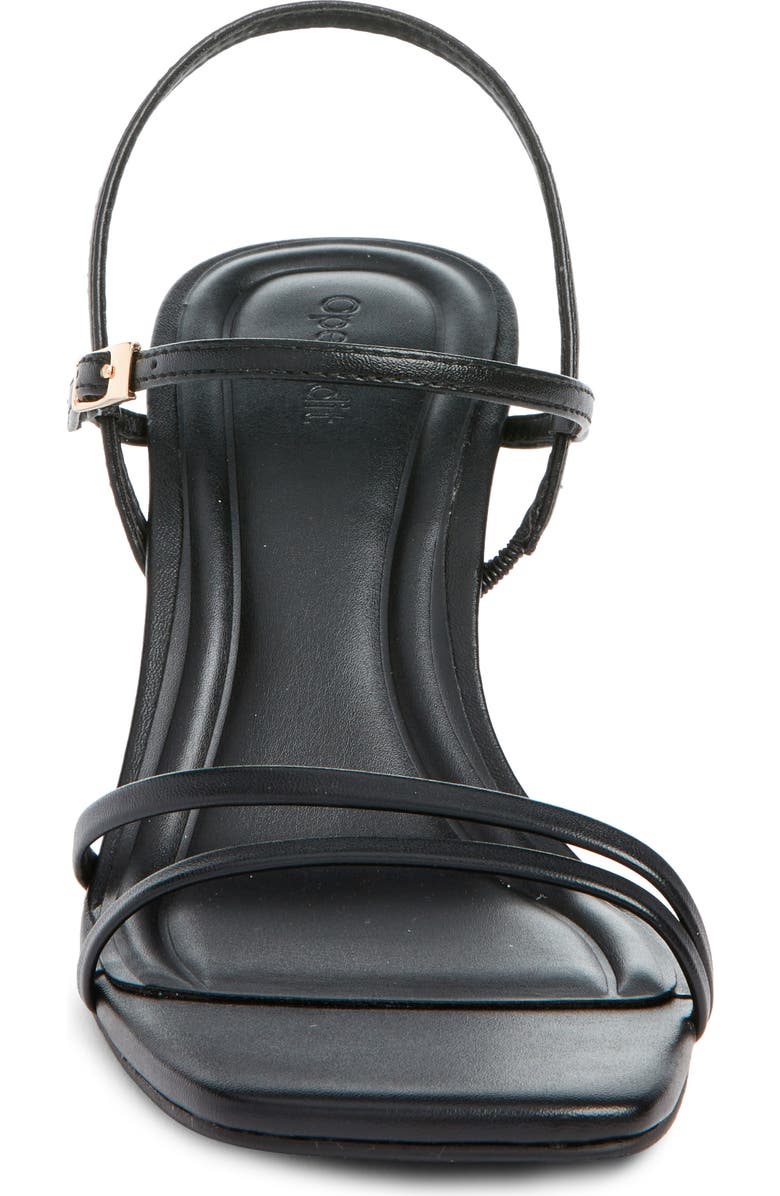 Open Edit Rania Square Toe Sandal, Alternate, color, Black