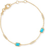 Astley Clarke Gold Aurora Ridge Turquoise Station Bracelet