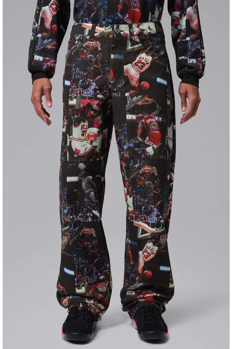 Flight Allover Print Pants, Main, color, BLACK/ SAIL