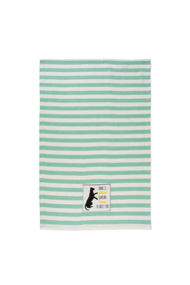 Cat Greeting Embellished Assorted Dishtowel Set/2, Alternate, color, Cat Greetings
