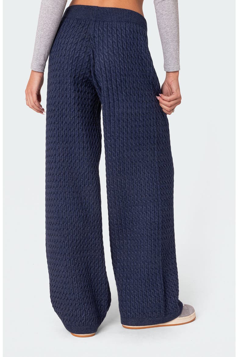 Portia Cable Knit Pants, Alternate, color, NAVY