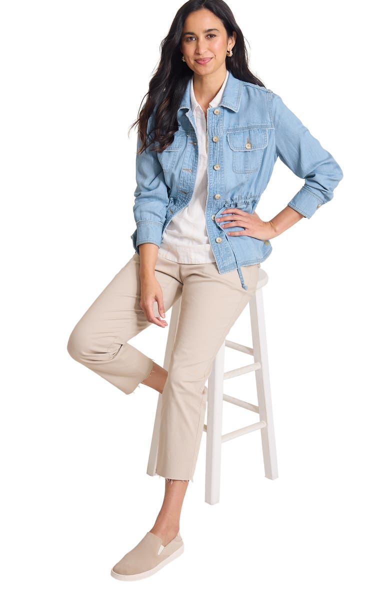 Tommy Bahama Chambray Utility Jacket, Alternate, color, Light Indigo Wash