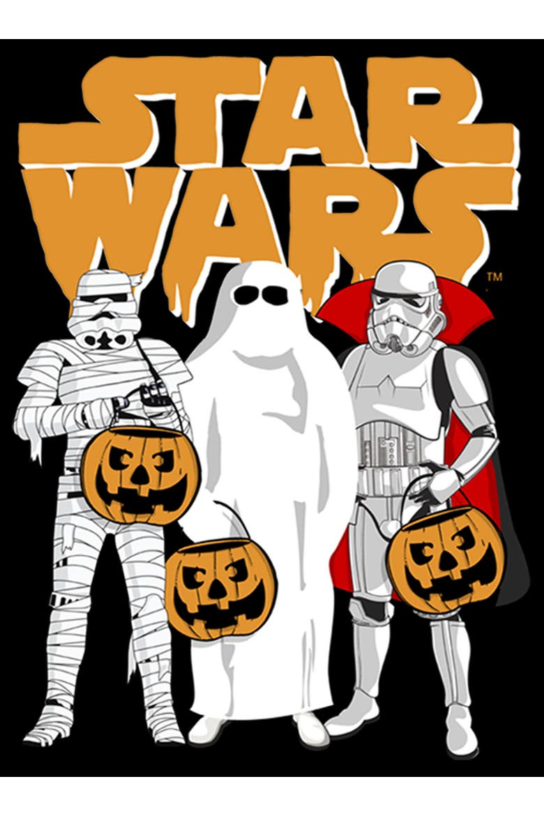 Boy's Star Wars A New Hope Stormtrooper Halloween Costumes  Graphic T-Shirt, Alternate, color, Black
