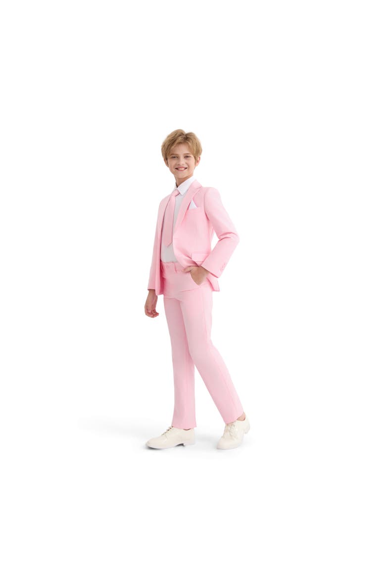 Four-Piece Tailored Suit Set, Alternate, color, Pink