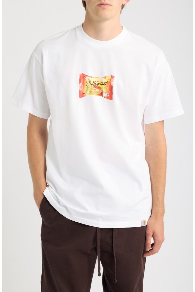 Road Side Snack Organic Cotton Graphic T-Shirt, Main, color, WHITE