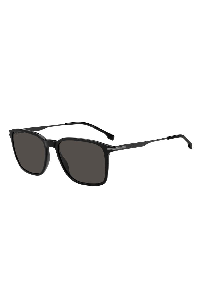BOSS 55mm Sunglasses, Alternate, color, Black/ Grey