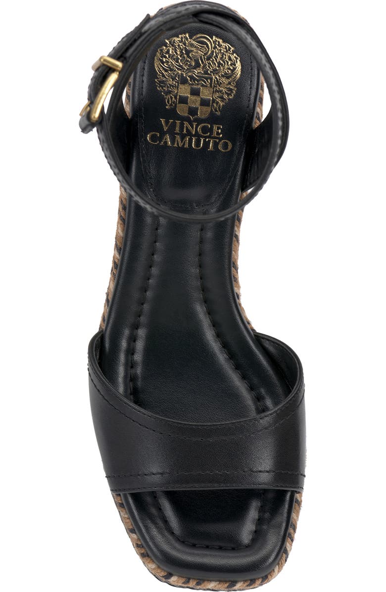 Vince Camuto Lilla Ankle Strap Platform Wedge, Alternate, color, Black