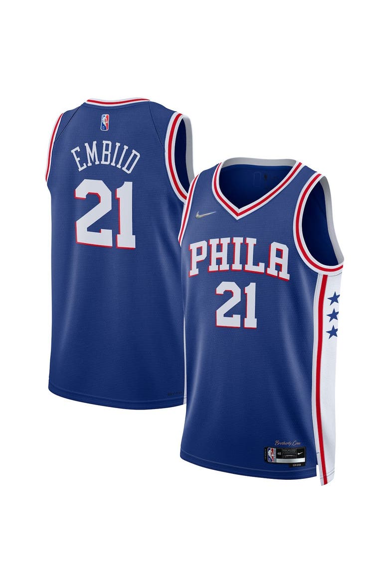 Men's Nike Joel Embiid Royal Philadelphia 76ers 2021/22 Diamond Swingman Jersey - Icon Edition, Main, color, Royal