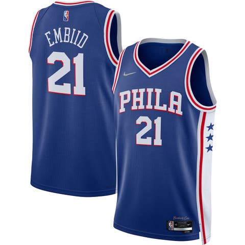 Men's Nike Joel Embiid Royal Philadelphia 76ers 2021/22 Diamond Swingman Jersey - Icon Edition