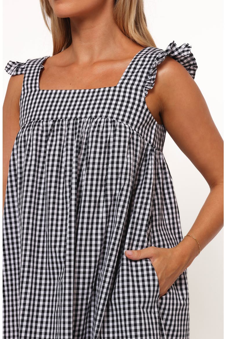 Nola Check Sleeveless Minidress, Alternate, color, BLACK GINGHAM