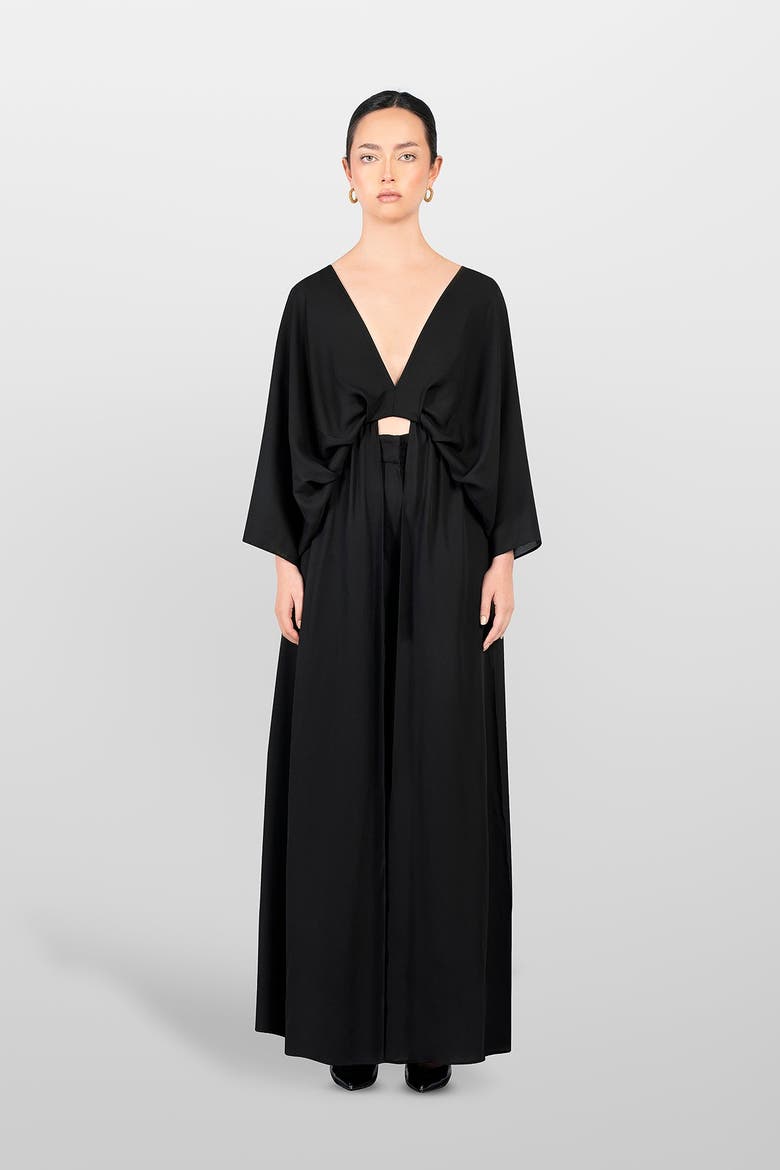 Maxi Tagua Dress, Main, color, Black