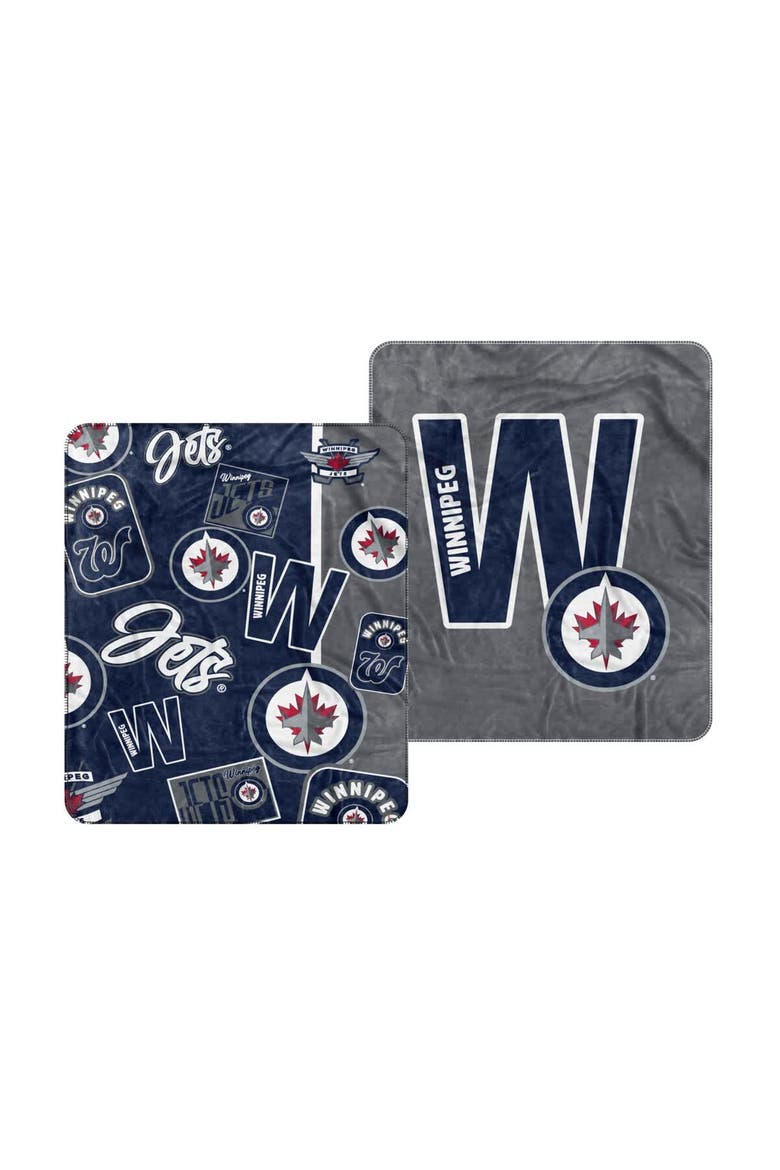 Winnipeg Jets 50" x 60" Dream Weave Throw Blanket, Main, color, Navy