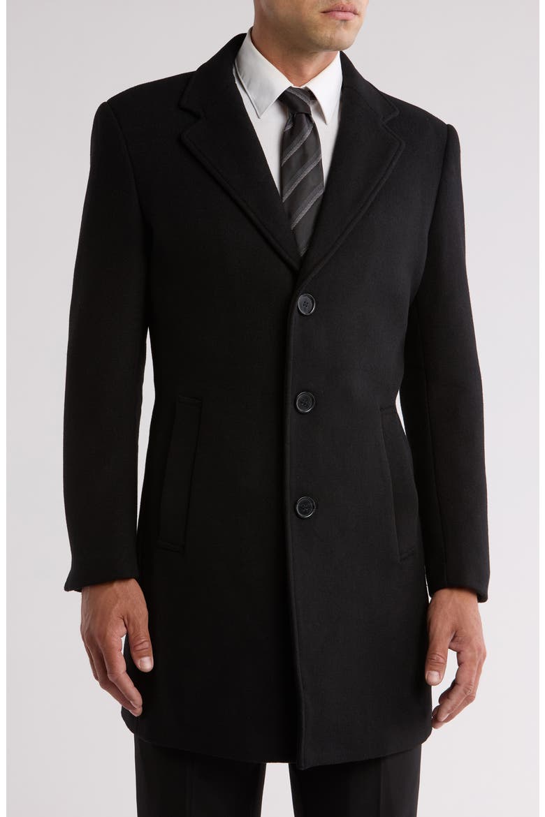 Tailored Wool Blend Jacket, Alternate, color, BLACK