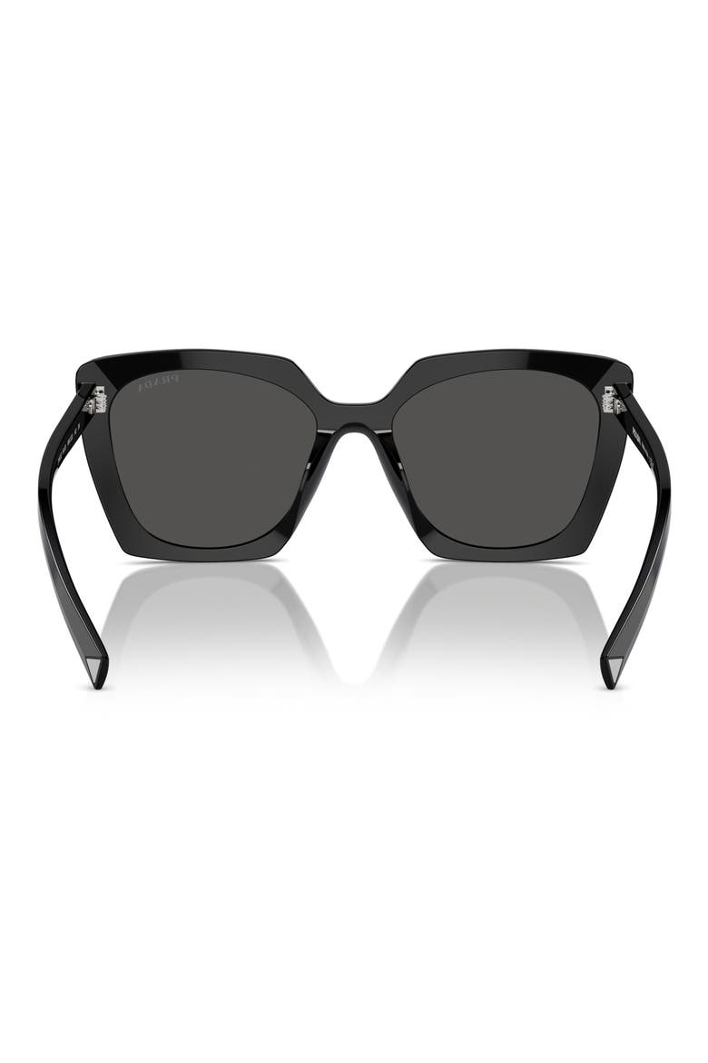 54mm Square Sunglasses, Alternate, color, BLACK