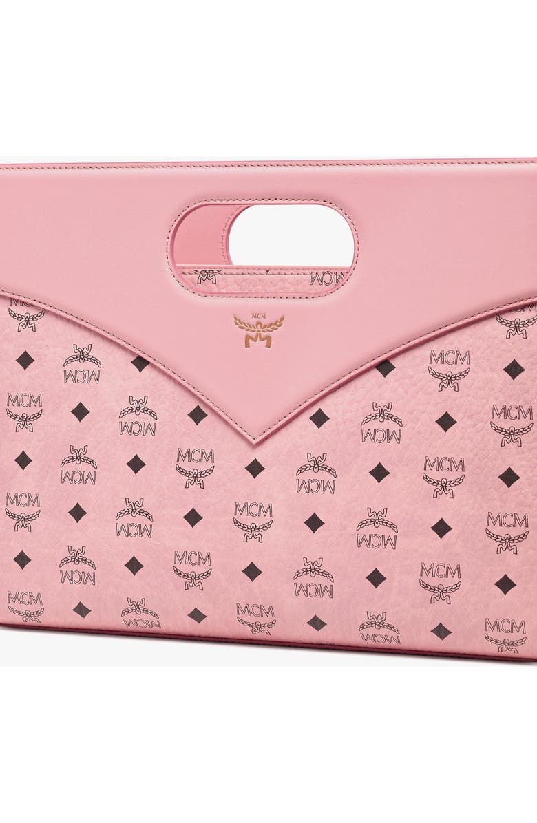 MCM Diamond Bag in Visetos Leather Mix, Alternate, color, Soft Pink