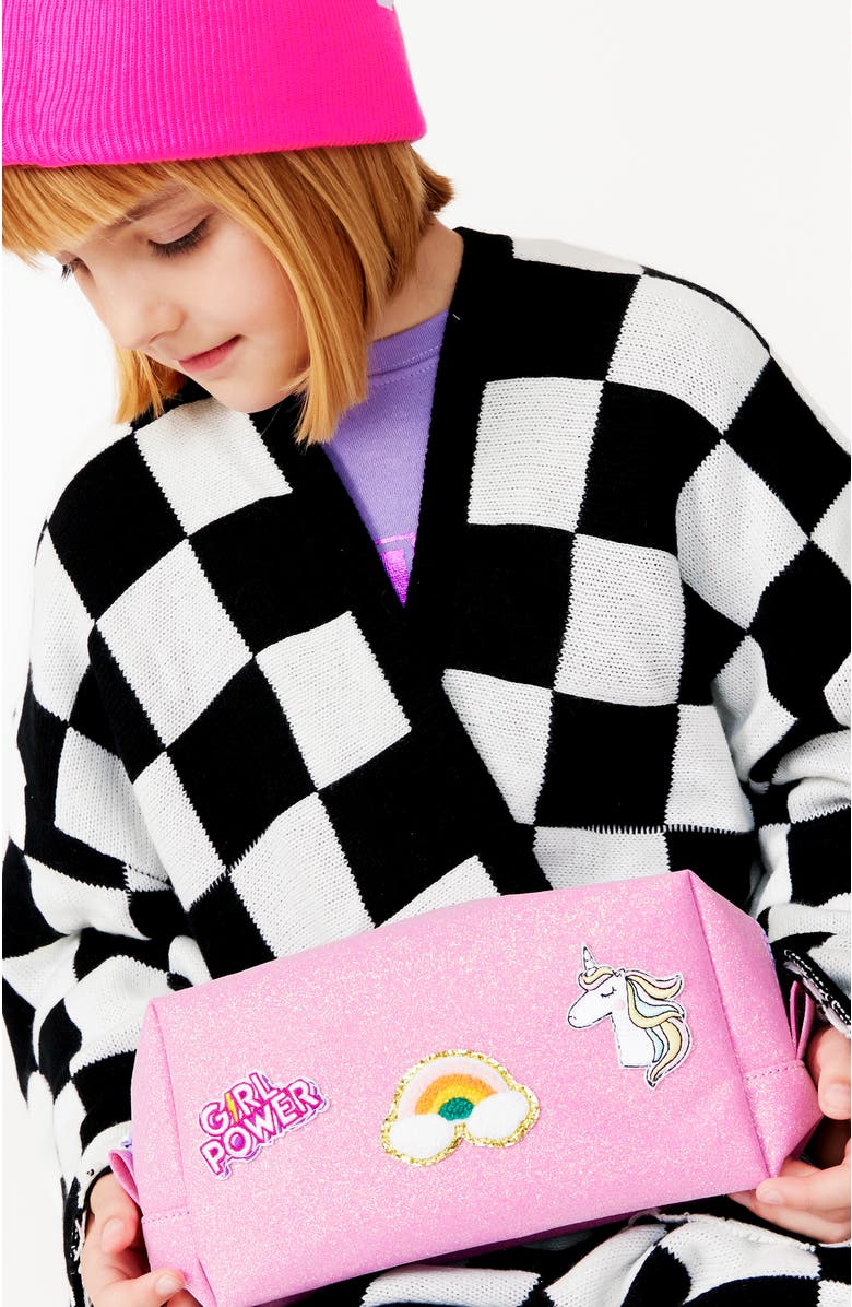 Little Chicken Kids' Patched Pouch, Alternate, color, Pink Glitter