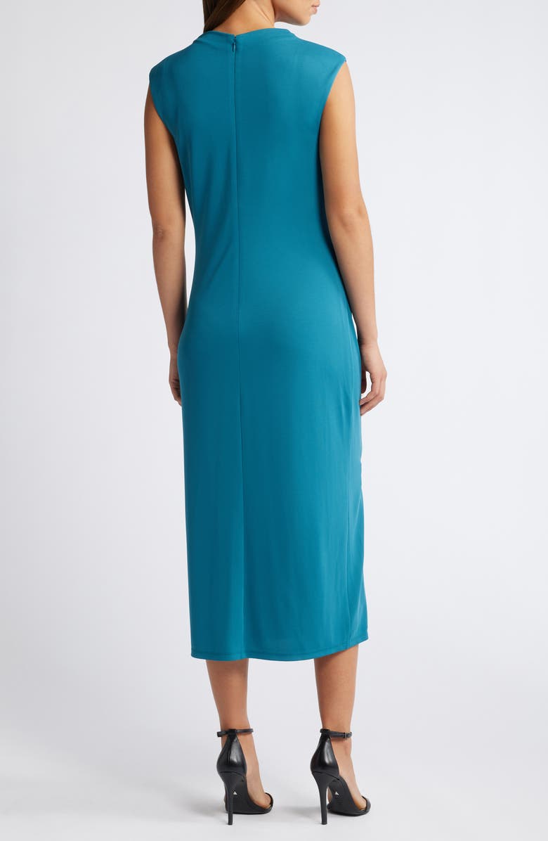 Anne Klein Drape Mock Neck Sleeveless Dress, Alternate, color, 