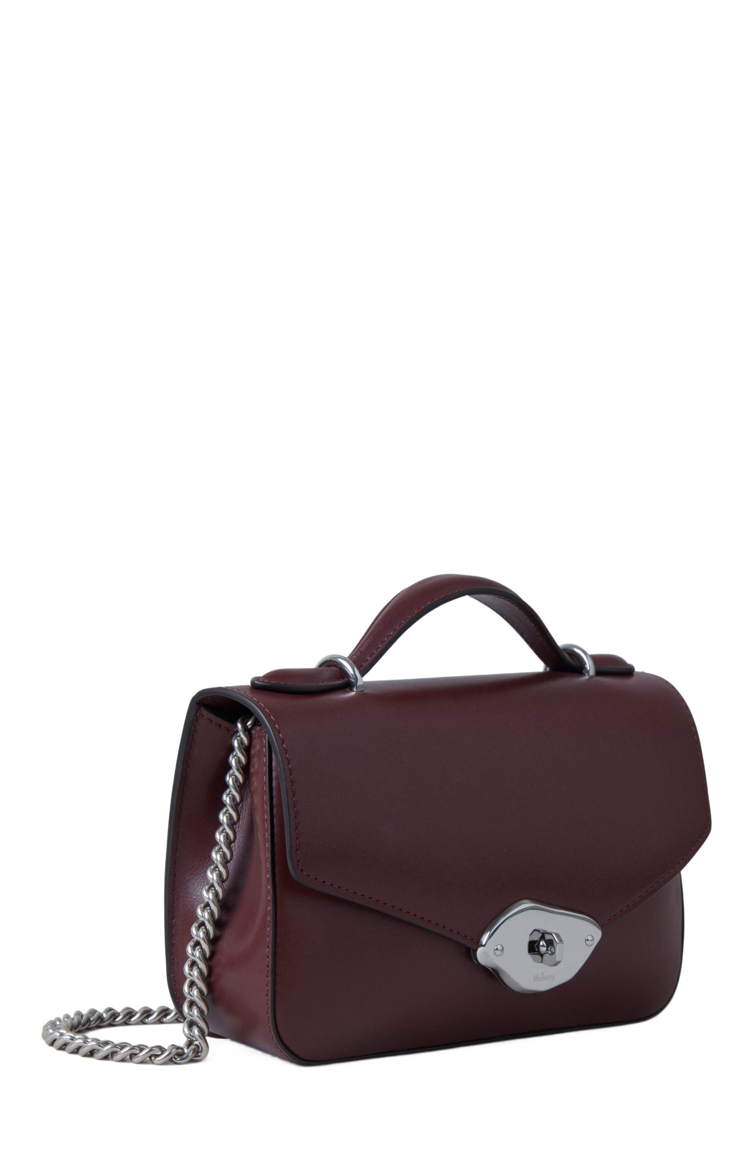 Mulberry Lana Day High Gloss Leather Top Handle Bag, Alternate, color, 