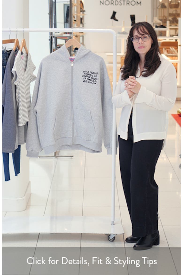 Everything's Okay Oversize Graphic Zip Hoodie video