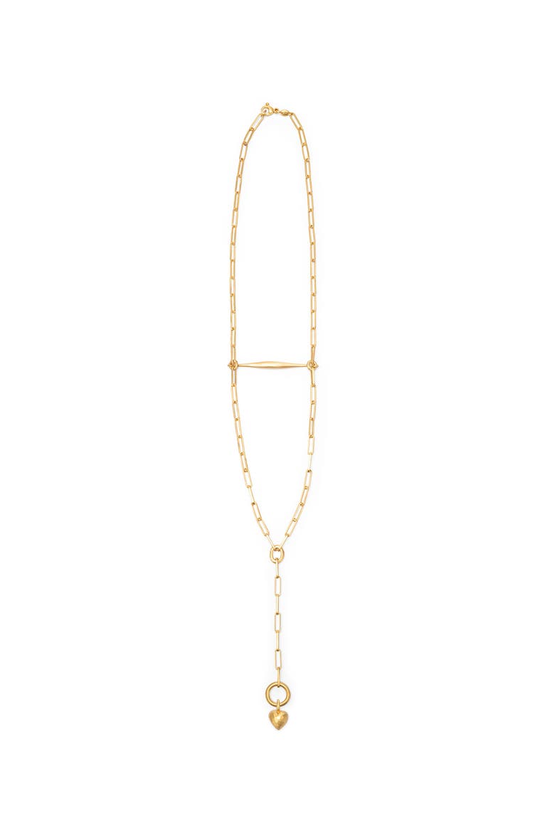 Spindle Necklace Clip Chain with Heart Charm, Alternate, color, Spindle