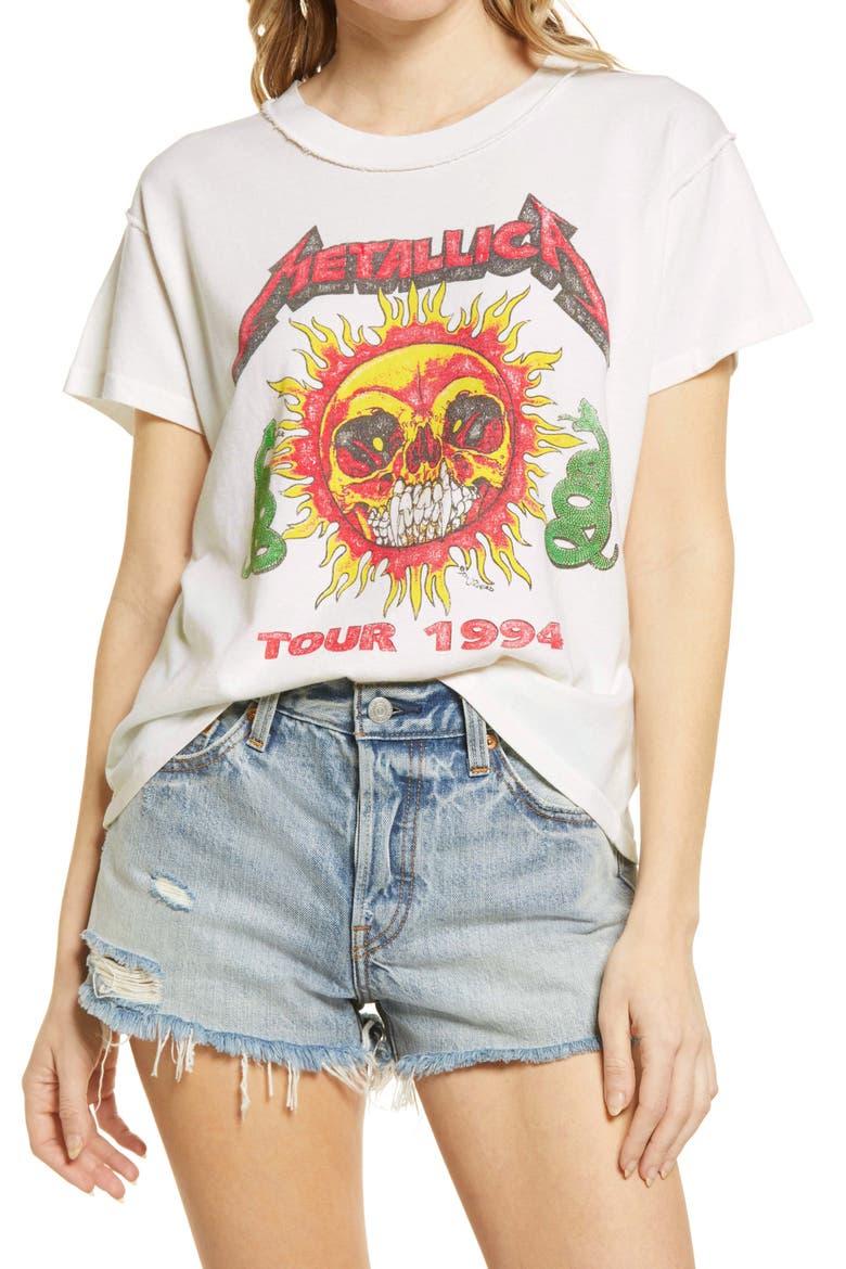 Metallica 1994 Tour Graphic Tee, Main, color, VINTAGE WHITE