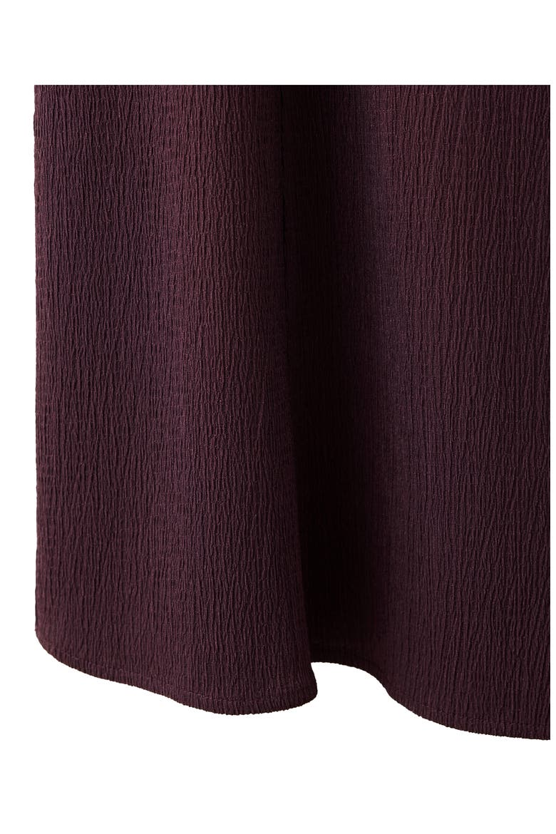Pam Asymmetric Neck Midi Dress, Alternate, color, BURGUNDY
