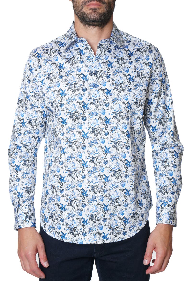 Valdez Long Sleeve Woven Button-Up Shirt, Main, color, MULTI