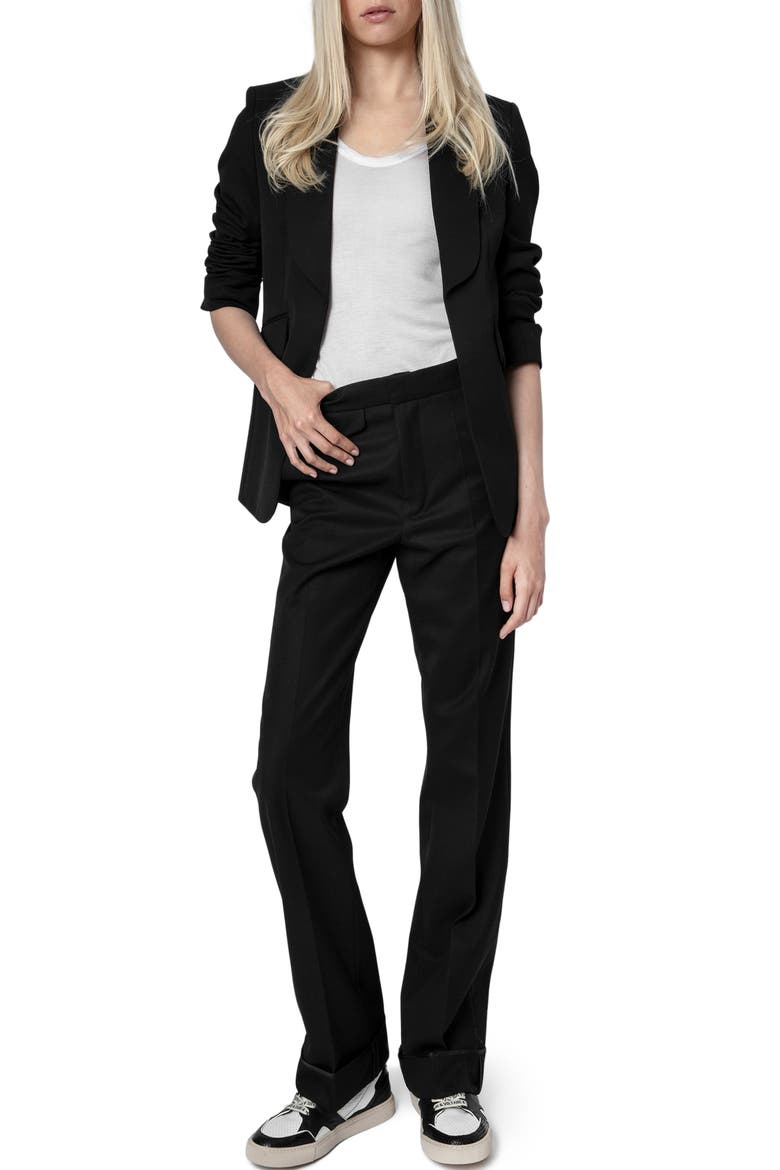Shawl Collar Jacket, Alternate, color, NOIR