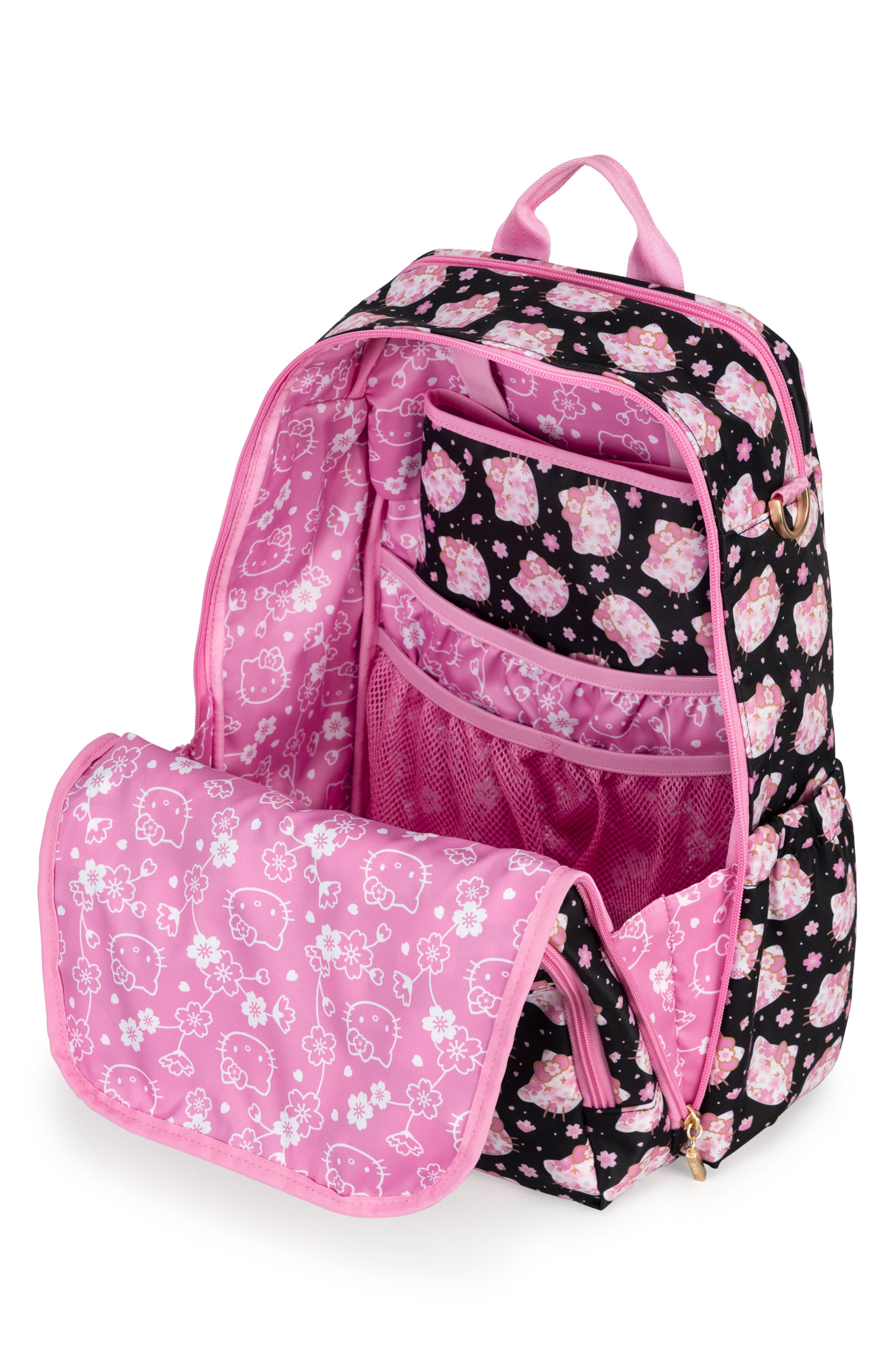 JuJuBe Zealous Water Resistant Diaper Backpack, Alternate, color, Cherry Blossoms