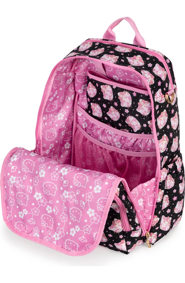 JuJuBe Zealous Water Resistant Diaper Backpack, Alternate, color, Cherry Blossoms