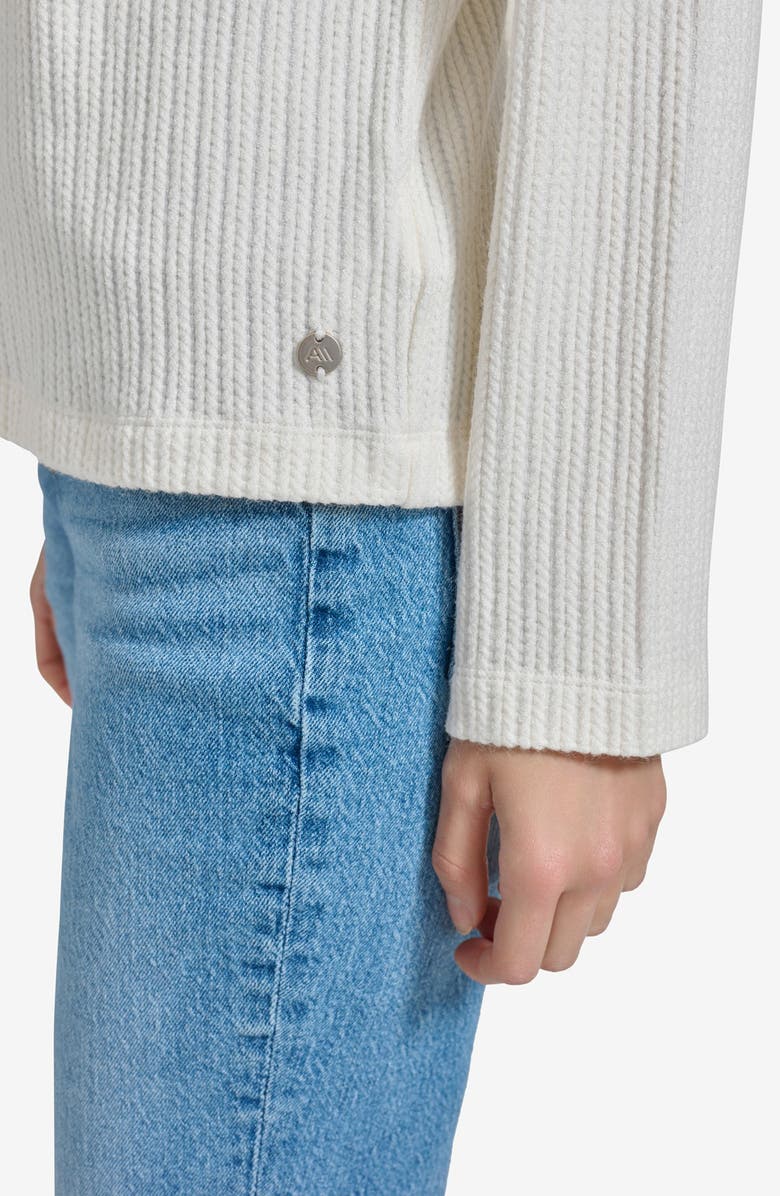 Andrew Marc Long Sleeve Polo Sweater, Alternate, color, Cream