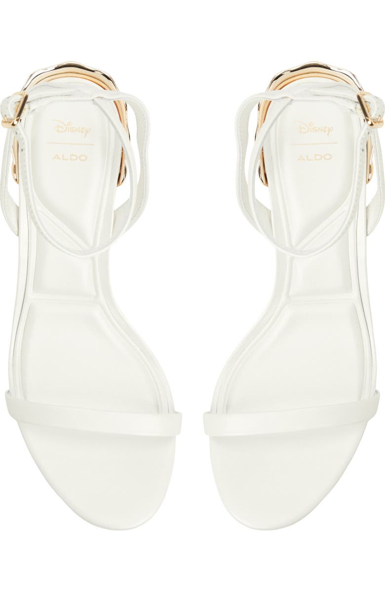 ALDO x Disney Ariel Ankle Strap Sandal, Alternate, color, White