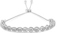 Haus of Brilliance Silver 1/10 Cttw Diamond Bolo Bracelet