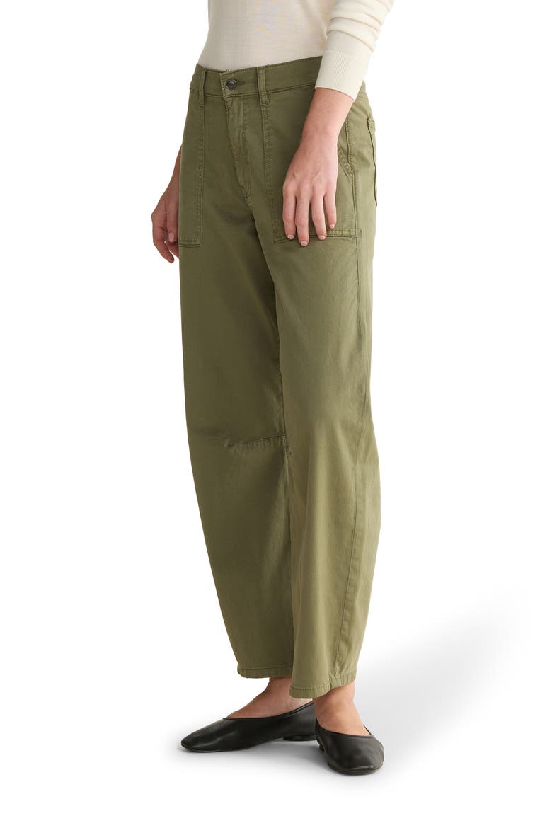 BNA Soft Curve Barrel Twill Pants, Alternate, color, FOUR LEAF CLOVER