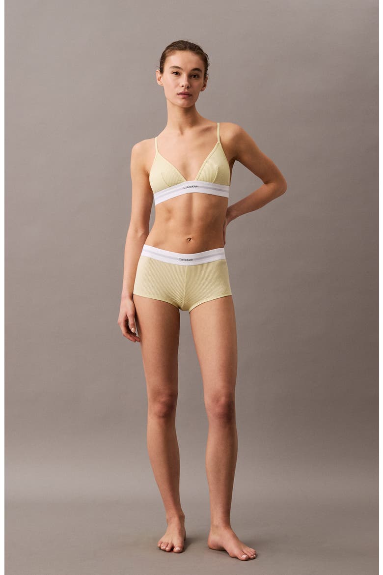Unlined Triangle Bralette, Alternate, color, GARDEN GLADE