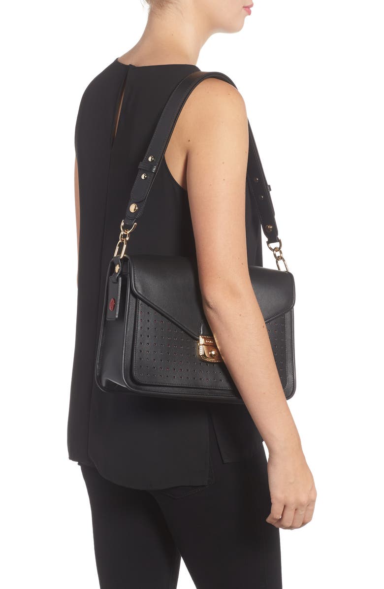 Longchamp Mademoiselle Calfskin Leather Shoulder Bag, Alternate, color,