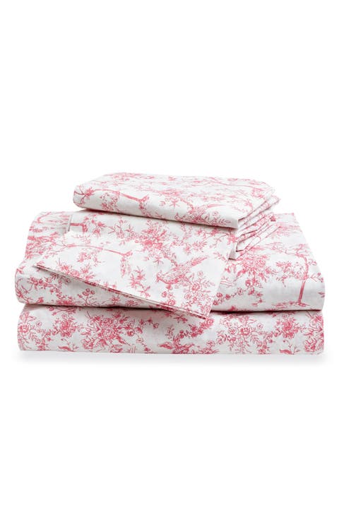 Timeless Toile Cotton Percale Sheet Set