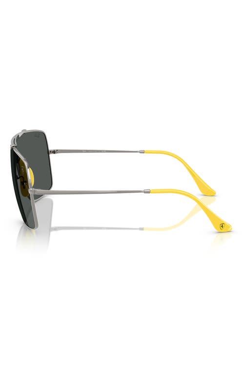 Ray Ban Ray-ban 56mm Scuderia Ferrari Wrap Shield Sunglasses In Gunmetal