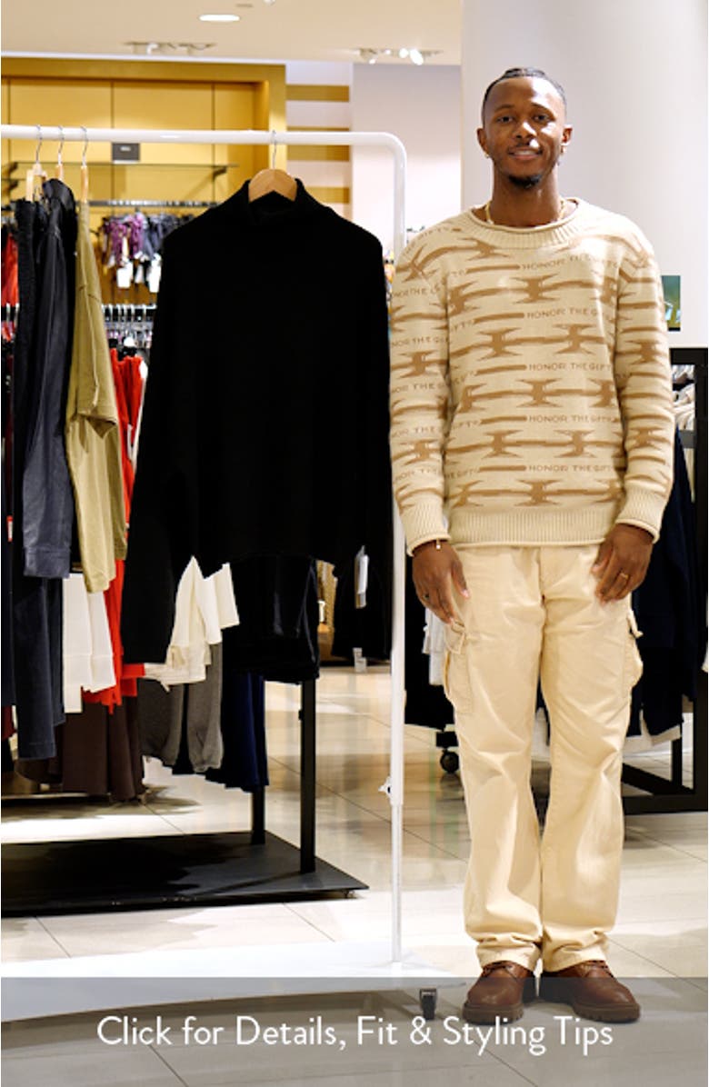 Gender Inclusive Waffle Knit Turtleneck Sweater, sales video thumbnail